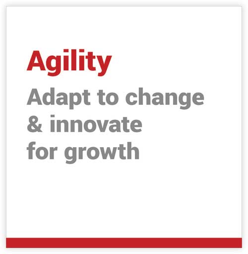 Agility - Adapt to change & innovate for growth